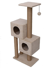 Cat House Комплекс "Двойной домик", 127 см, джут