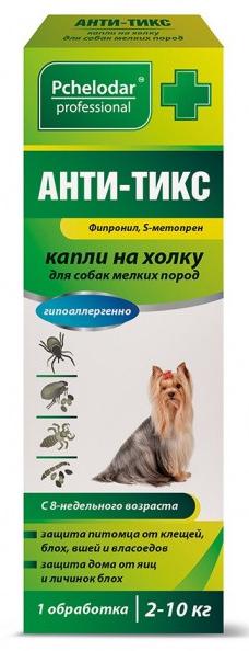 Pchelodar АНТИ-ТИКС капли на холку для собак мелких пород
