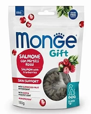 Monge Gift Skin Support Dog Тренировочные лакомства с лососем и клюквой