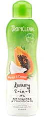 Tropiclean Шампунь-кондиционер Luxury 2-in-1 Papaya & Coconut