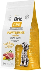 Brit Care Dog Puppy&Junior M Healthy Growth