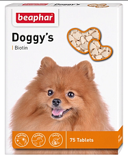 Beaphar Лакомство Doggy's + Biotin, 75 таб/уп