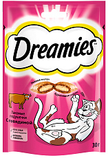 Dreamies Подушечки для кошек с говядиной
