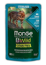 Monge Пауч BWild GF Sterilised Cat (Тунец, овощи)
