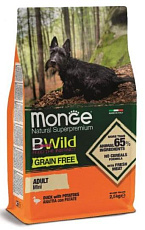 Monge Dog BWild Grain Free Adult Mini (Утка, картофель)