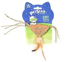 PetStar Игрушка для кошек Подушечка с перьями