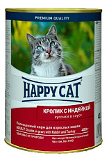Happy Cat для взрослых кошек (Кролик, индейка)