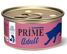 Prime Adult Консервы (Тунец с курицей и папайей в собственном соку) для кошек