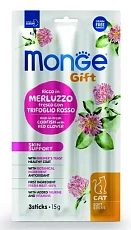 Monge Gift Skin support Мягкие палочки со свежей треской и красным клевером