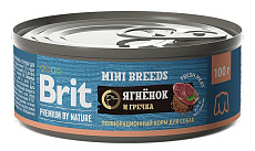 Brit Premium by Nature консервы для собак мелких пород (Ягненок и гречка)