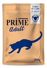 Prime Adult Пауч (Кусочки в соусе из ягненка) для кошек