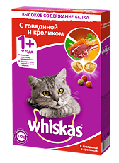 Whiskas для взрослых кошек (Говядина и кролик)