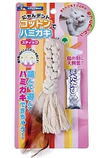 Верёвка с мататаби для чистки зубов в форме хвоста с перьями
