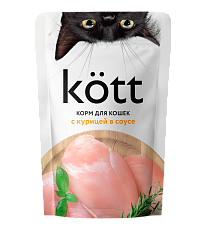 Kott для кошек с курицей в соусе 
