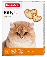 Beaphar Кормовая добавка Kitty's + Cheese, 75 таб/уп