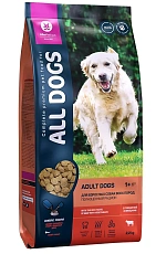 All Dogs для взрослых собак всех пород (Говядина и овощи)