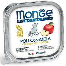Monge Dog Monoprotein Fruits Паштет из курицы с яблоком