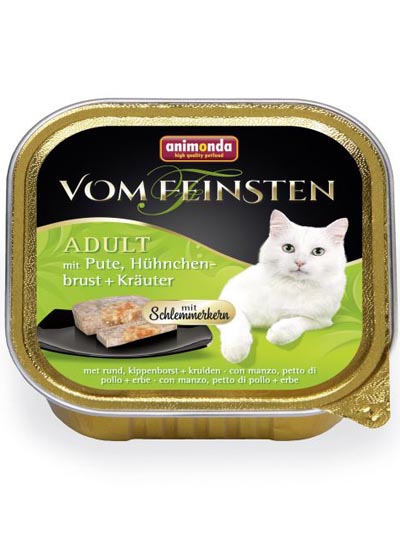 Консервы Vom Feinsten (с индейкой, курицей и травами) для кошек и котят