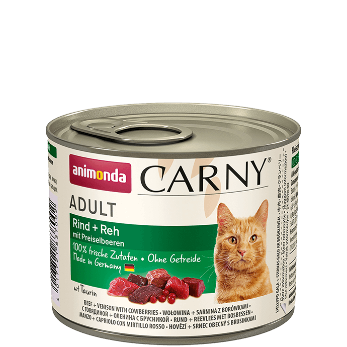 Консервы Carny Adult (говядина с олениной и брусникой) для кошек и котят