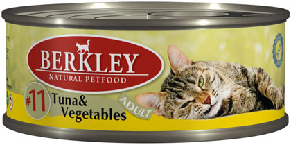 Консервы Berkley для кошек (Тунец с овощами) для кошек и котят