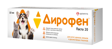 Apicenna Дирофен-Паста 20 для котят, щенков, хорьков и декоративных грызунов