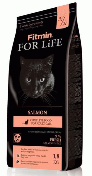 Сухой корм Fitmin For Life (Лосось) для кошек и котят