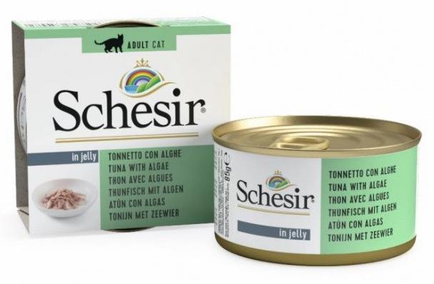Консервы Schesir Tuna Seaweed (Тунец, водоросли) для кошек и котят