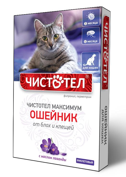 Чистотел Максимум Ошейник от блох и клещей для кошек