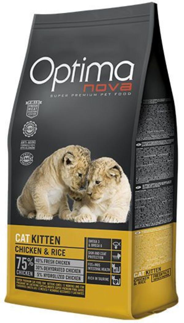 Сухой корм Optima Nova Kitten (Курица и рис) для кошек и котят
