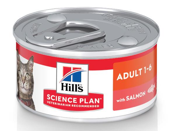 Консервы Hill's Science Plan Optimal Care консервы для кошек (лосось) для кошек и котят
