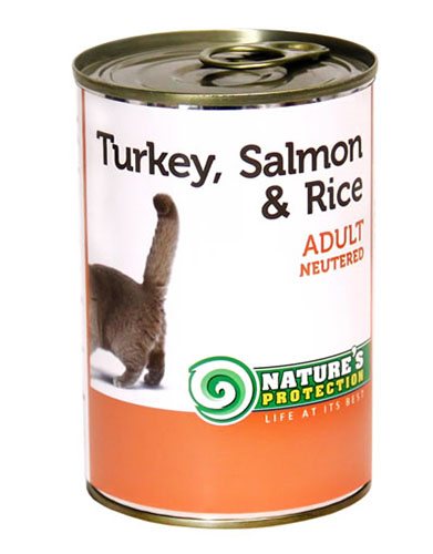 Консервы Nature's Protection Cat Neutered Turkey, Salmon & Rice для кошек и котят