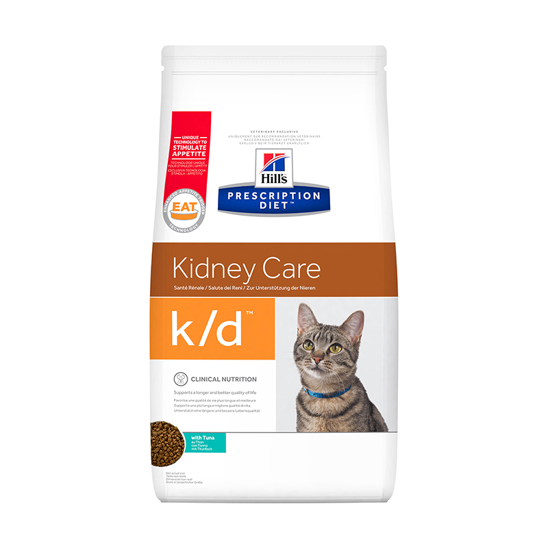 Сухой корм Hill's Prescription Diet k/d Kidney Care для кошек (Тунец) для кошек и котят