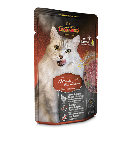 Консервы Leonardo Fasan+Cranberry (фазан, клюква) для кошек и котят