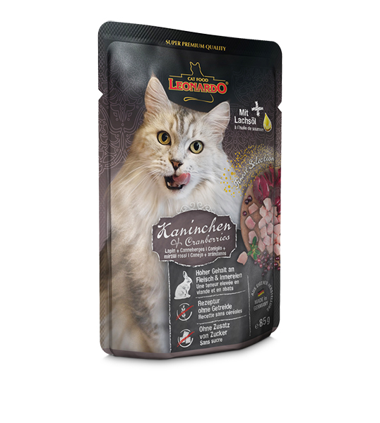 Консервы Leonardo Rabbit+Cranberries (кролик, клюква) для кошек и котят