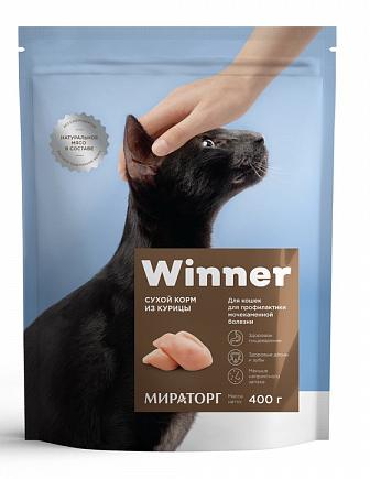 Сухой корм Winner для кошек с мочекаменной болезнью (Курица) для кошек и котят