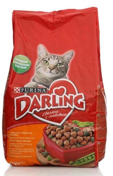 Сухой корм Darling для кошек (Курица с овощами) для кошек и котят