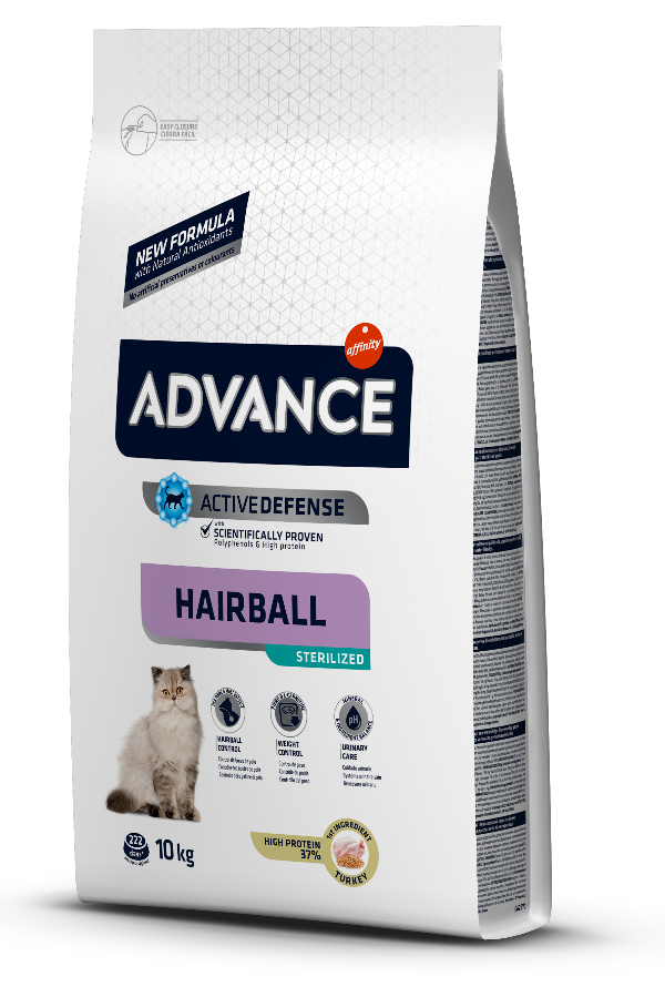 Сухой корм Advance Cat Sterilized Hairball (Индейка и ячмень) для кошек и котят