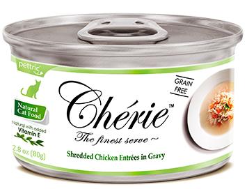 Консервы Cherie кусочки курицы с овощами в подливке для кошек и котят