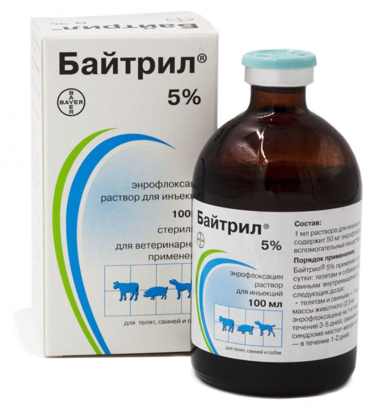 Bayer Байтрил 5% (Энрофлоксацин)