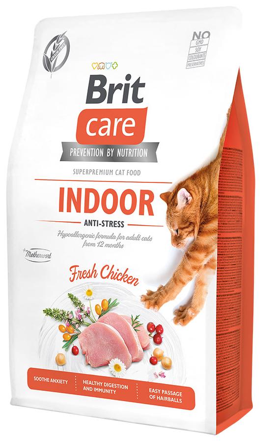 Сухой корм Brit Care Cat GF Indoor Anti-stress (Курица) для кошек и котят