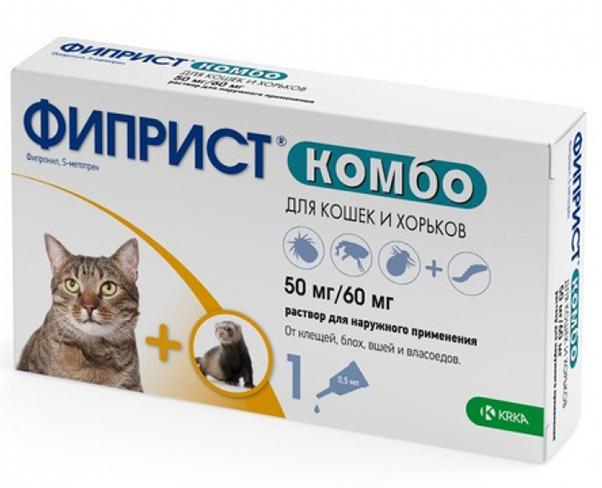 KRKA Фиприст Комбо для котов и хорьков