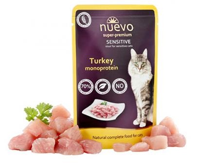 Консервы Nuevo Sensitive Mono Turkey для кошек и котят