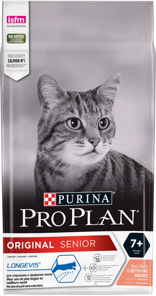 Сухой корм Purina Pro Plan 7+ Senior (Лосось) для кошек и котят