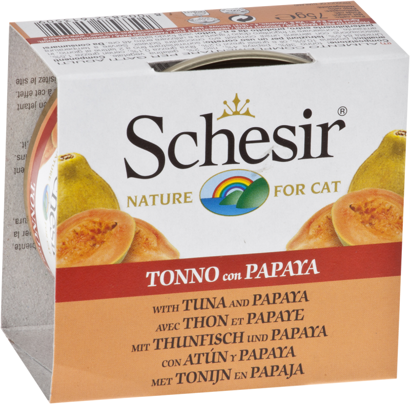 Консервы Schesir Tuna Papaya (Тунец, папайа) для кошек и котят