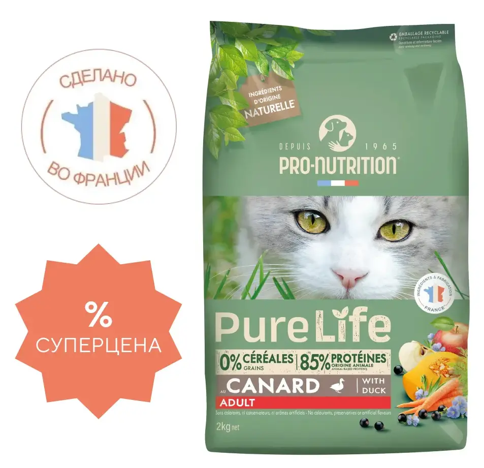 Flatazor Pure Life Adult Cat (Утка)