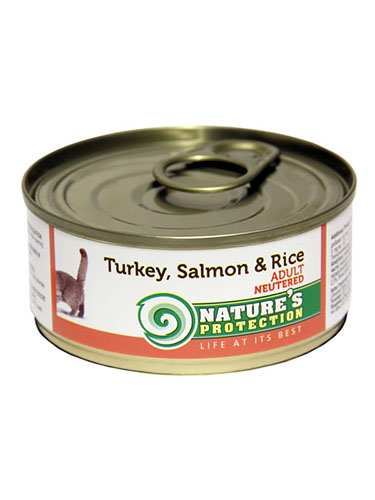 Консервы Nature's Protection Cat Neutered Turkey, Salmon & Rice для кошек и котят