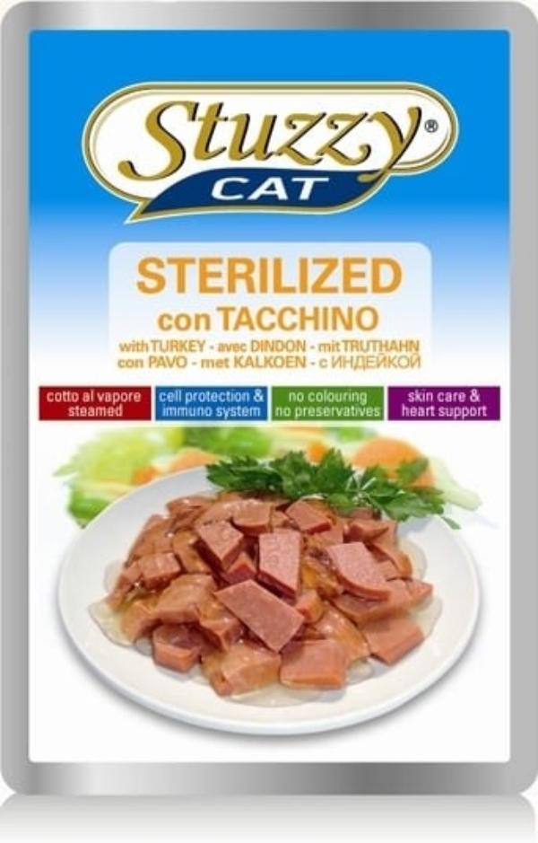Консервы Stuzzy Cat Пауч для стерилизованных кошек (индейка) для кошек и котят