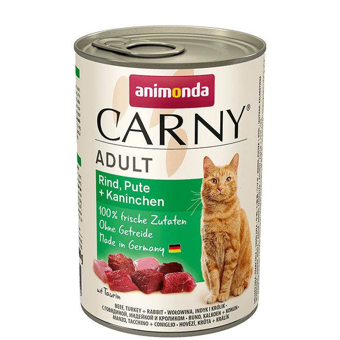 Консервы Carny Adult (с говядиной, индейкой и кроликом) для кошек и котят