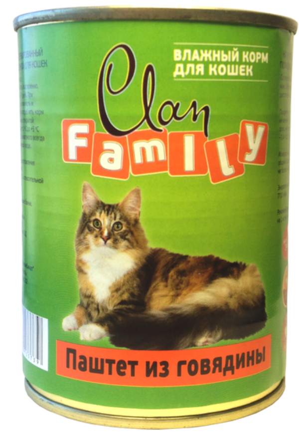 Clan Family Паштет из говядины для кошек – Garfield.by