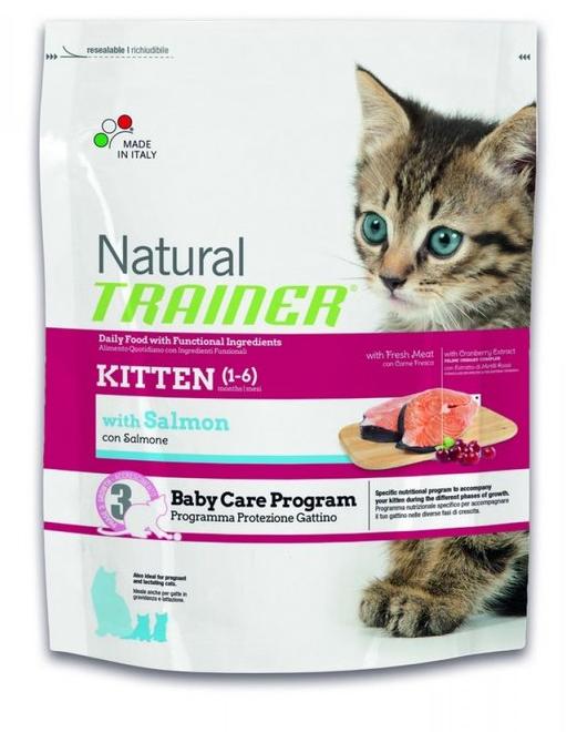 Сухой корм Trainer Natural Kitten (Лосось) для кошек и котят